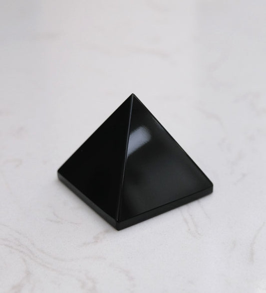 Black Obsidian Pyramid - Protection, Negativity & Creativity