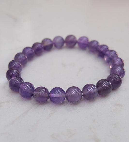 Amethyst Bead Bracelet – Peace, Positive Energy & Intuition