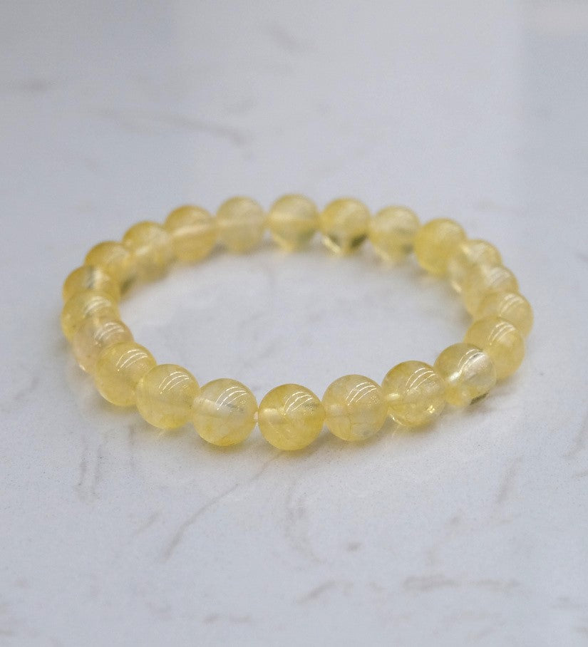 Citrine Bead Bracelet - Happiness, Positivity & Abundance