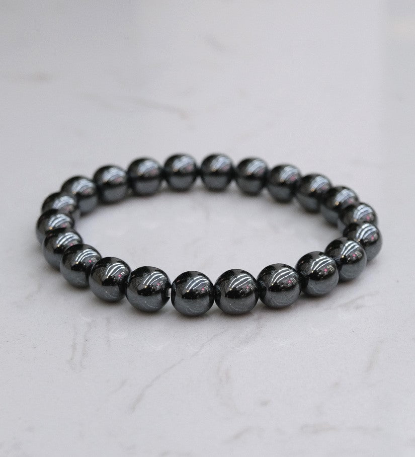 Hematite Bead Bracelet - Grounding, Balance & Stability