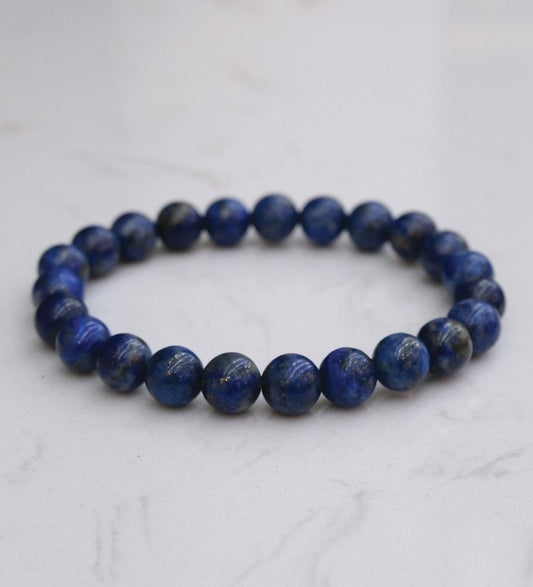 Lapis Lazuli Bead Bracelet - Awareness, Wisdom & Leadership