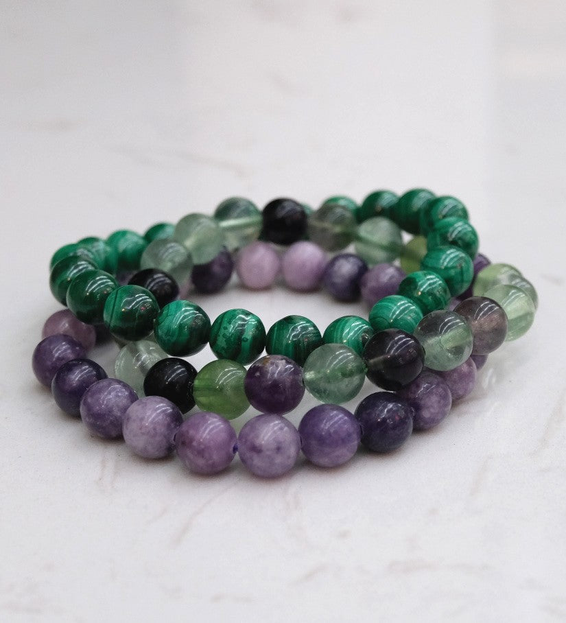 Fluorite Bead Bracelet - Learning, Peace & Positivity