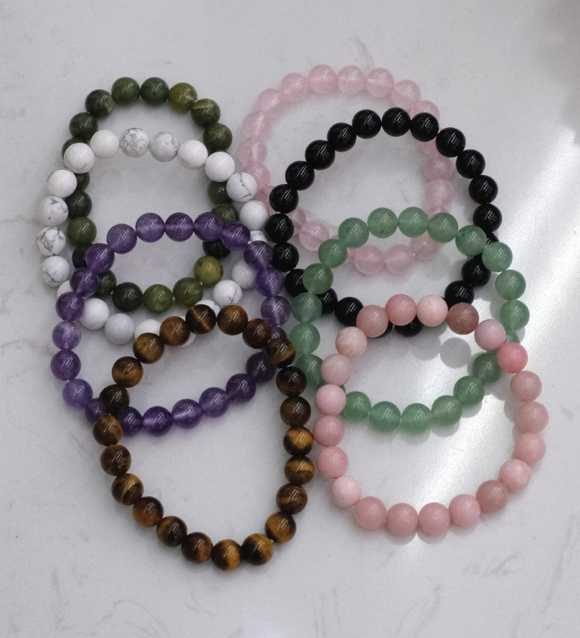 Pink Opal Bead Bracelet - Love, Empathy & Self Worth