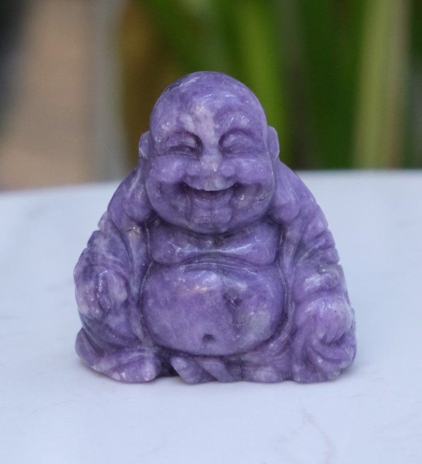 Lepidolite Buddha