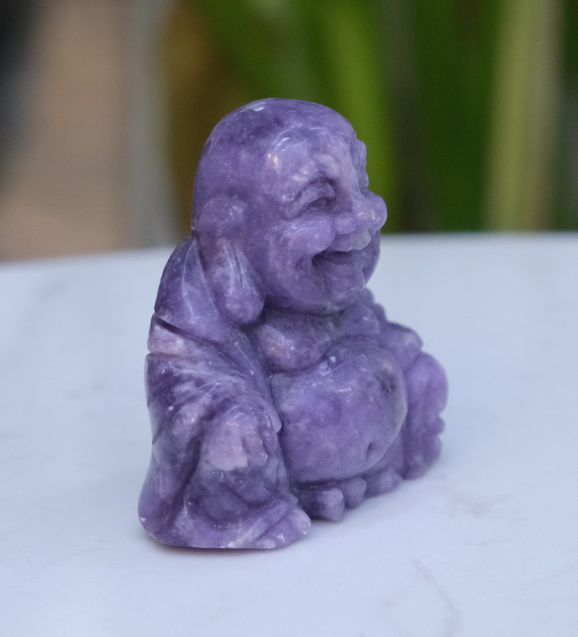 Lepidolite Buddha