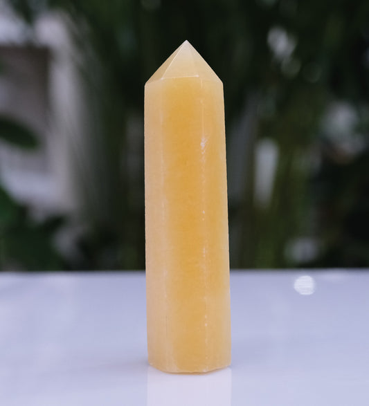 Yellow Calcite Point - Positivity, Energy & Creativity