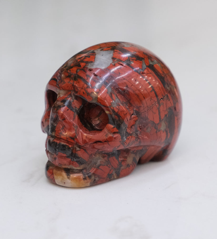 Red Jasper Skull