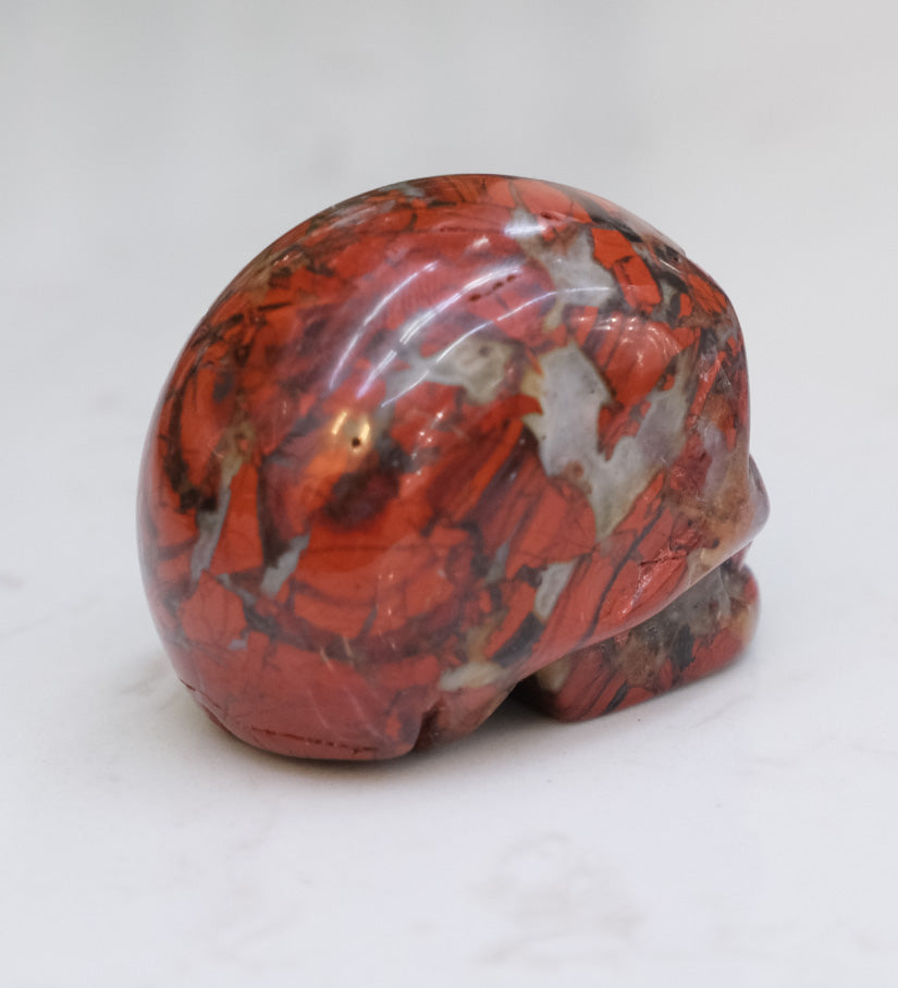 Red Jasper Skull